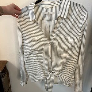 7 For All Mankind Women’s Off White Striped Top Size Medium